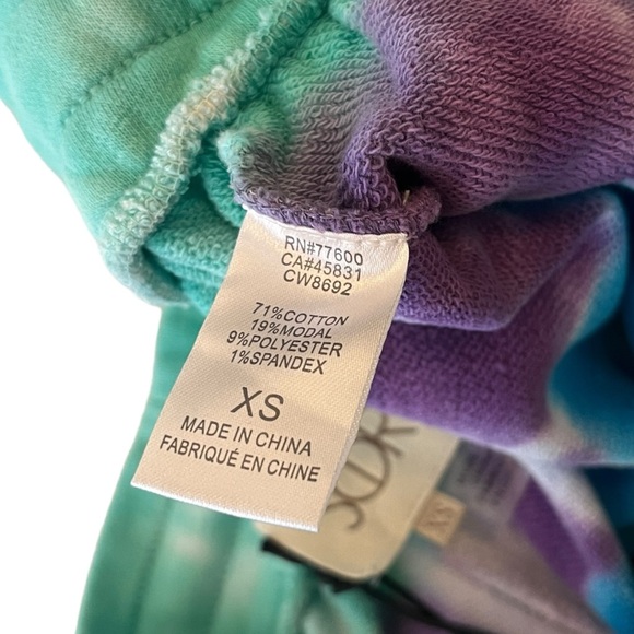 Anthropologie Chaser Cabana Tie Dye French Terry Cotton Shorts size XS NWT - Picture 4 of 6